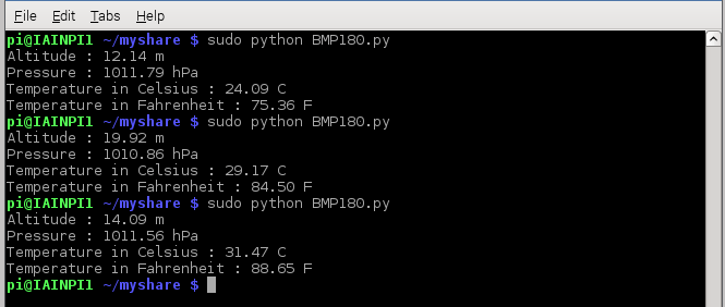 bmp180 output