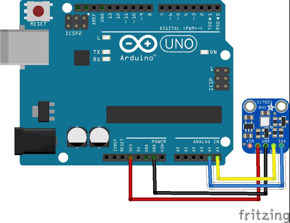 arduino and si7021