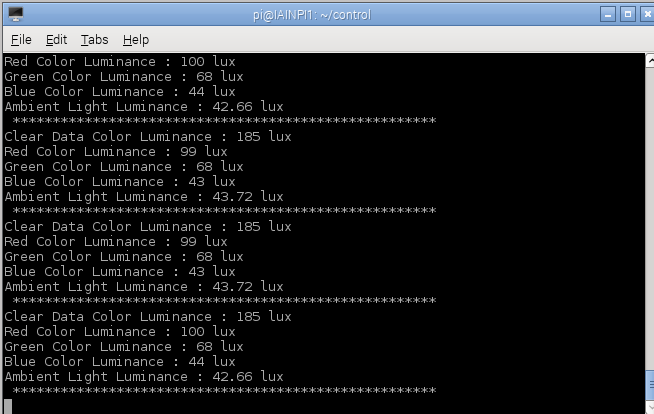 tcs34725 pi output