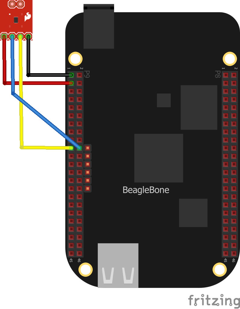 beaglebone and TMP102 layout