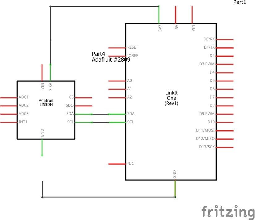 linkit and LIS3DSH schematic