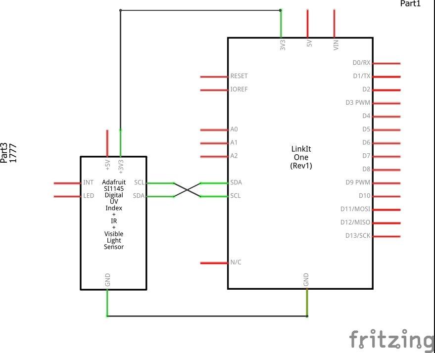 linkit and Si1145 schematic