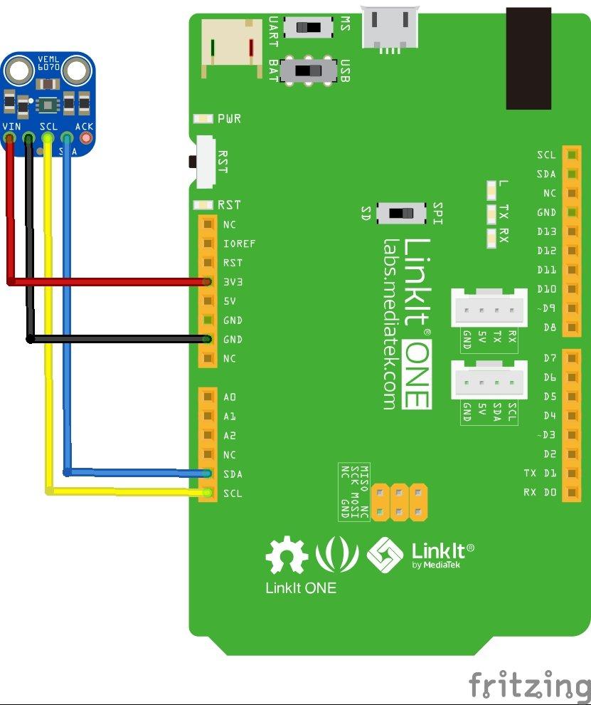 linkit and VEML6070 layout