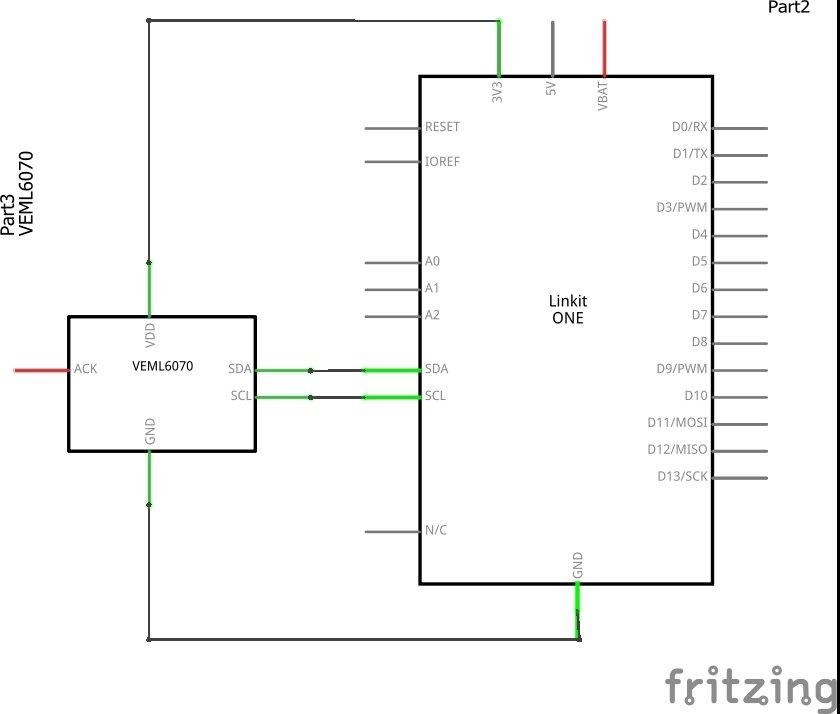 linkit and VEML6070 schematic