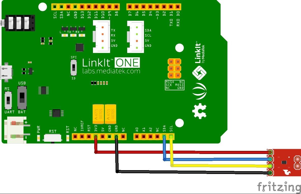 linkit and tmp102 layout